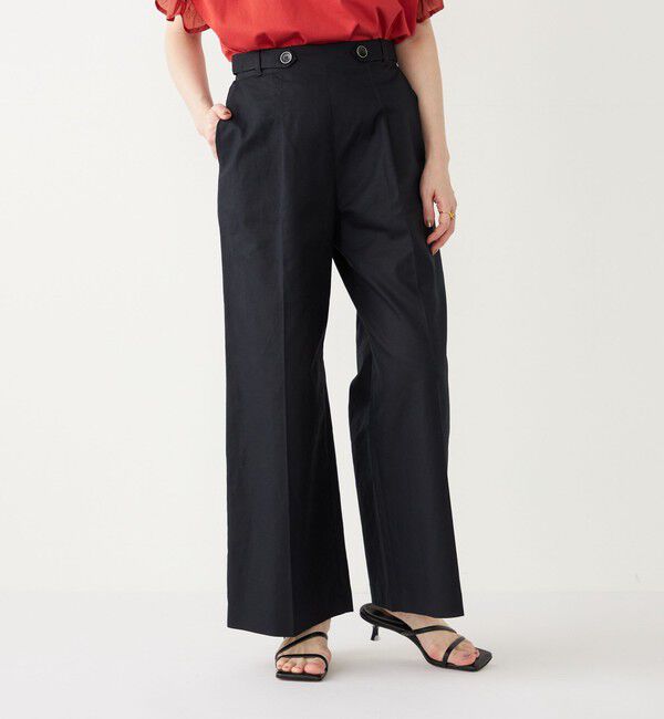 SHIPS Colors 「SHIPS Colors:〈手洗い可能〉コットンリネン ボタン ワイド パンツ」|その他|