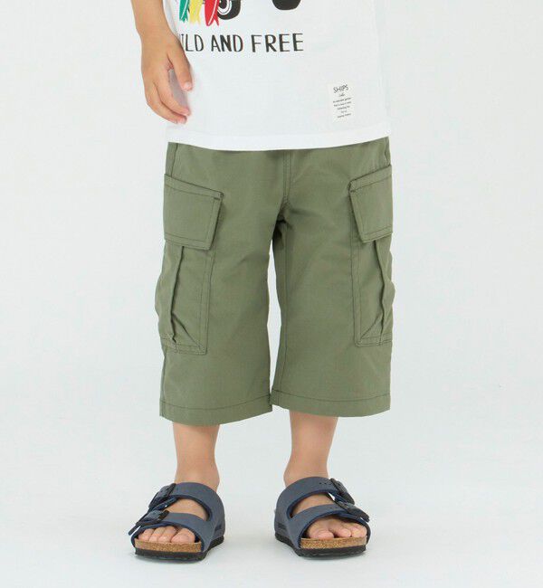 SHIPS Colors 「SHIPS Colors:〈洗濯機可能〉7分丈 カーゴ パンツ(80~130cm)」|カーゴ|グリーン