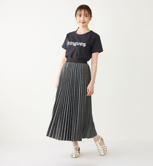 SHIPS Colors 「SHIPS Colors:〈手洗い可能〉グリッター ラメ プリーツ スカート」|スカート|