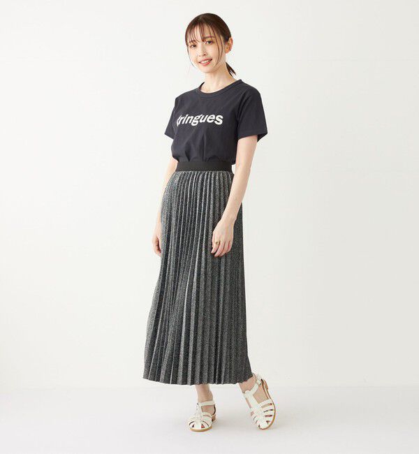 SHIPS Colors 「SHIPS Colors:〈手洗い可能〉グリッター ラメ プリーツ スカート」|スカート|