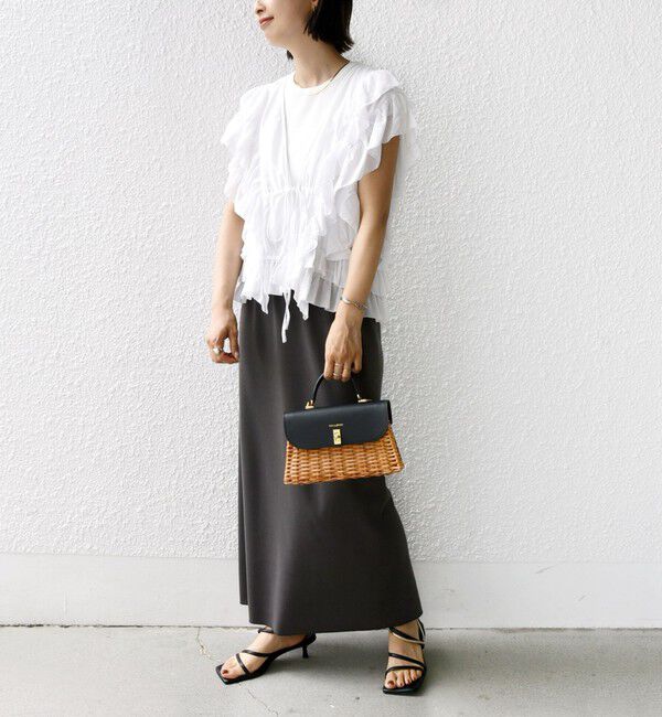 SHIPS for women「〈手洗い可能〉リブ ジャージー 2WAY ストレッチ スカート」|スカート|