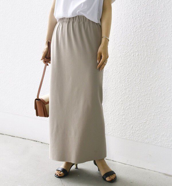 SHIPS for women「〈手洗い可能〉リブ ジャージー 2WAY ストレッチ スカート」|スカート|