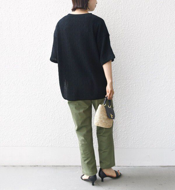 SHIPS for women「〈手洗い可能〉ランダム ブルーゼ ショート スリーブ プルオーバー」|Tシャツ・カットソー|