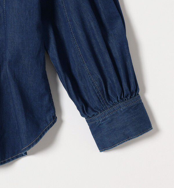 quaranciel「quaranciel:〈洗濯機可能〉デニム ボリュームスリーブ ウエストシェイプ シャツ」|シャツ・ブラウス|