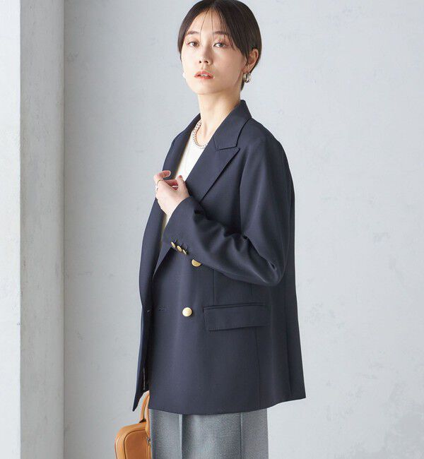 SHIPS for women「ウール ギャバ ダブル ブレザー」|テーラードジャケット|