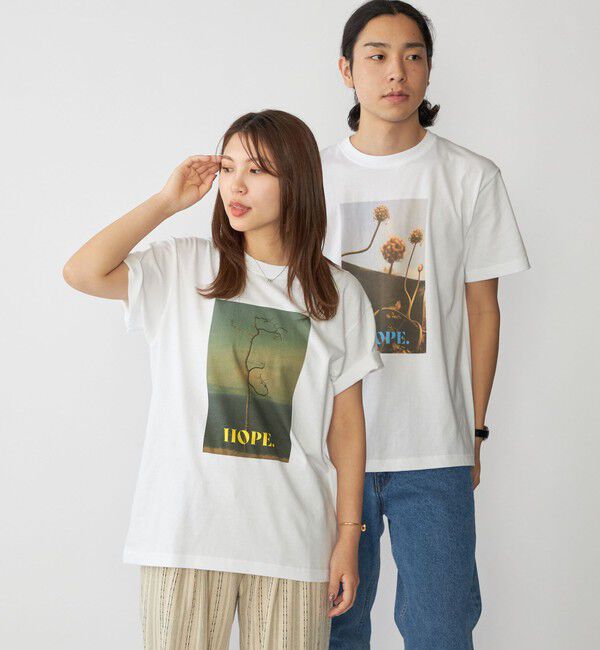 SHIPS「BENCH MARKING SHIRT: フラワー フォト プリント Tシャツ」|Tシャツ・カットソー|
