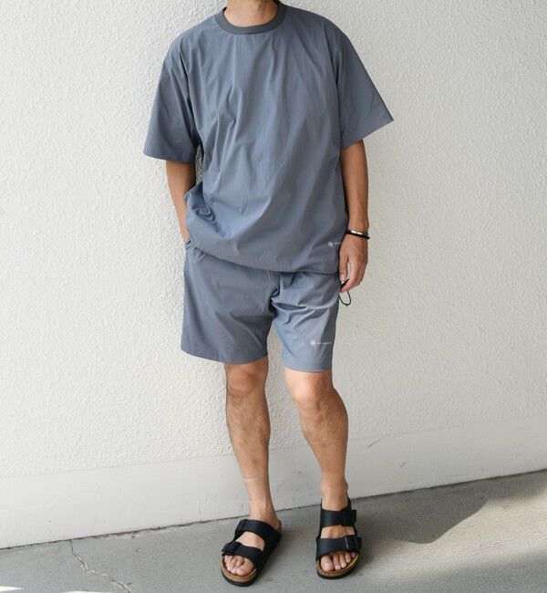 SHIPS any「【WEB限定】SHIPS any:ワッシャーナイロン スピンドル Tシャツ＋イージーショーツ セットアップ◆」|Tシャツ・カットソー|