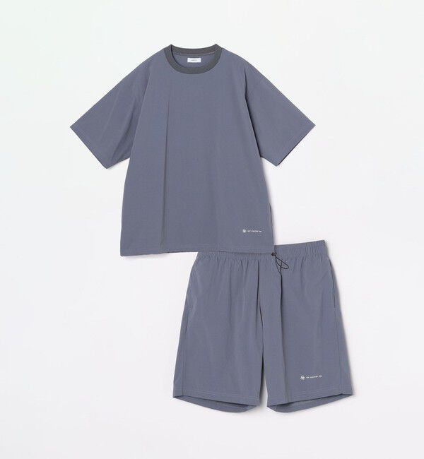 SHIPS any「【WEB限定】SHIPS any:ワッシャーナイロン スピンドル Tシャツ＋イージーショーツ セットアップ◆」|Tシャツ・カットソー|