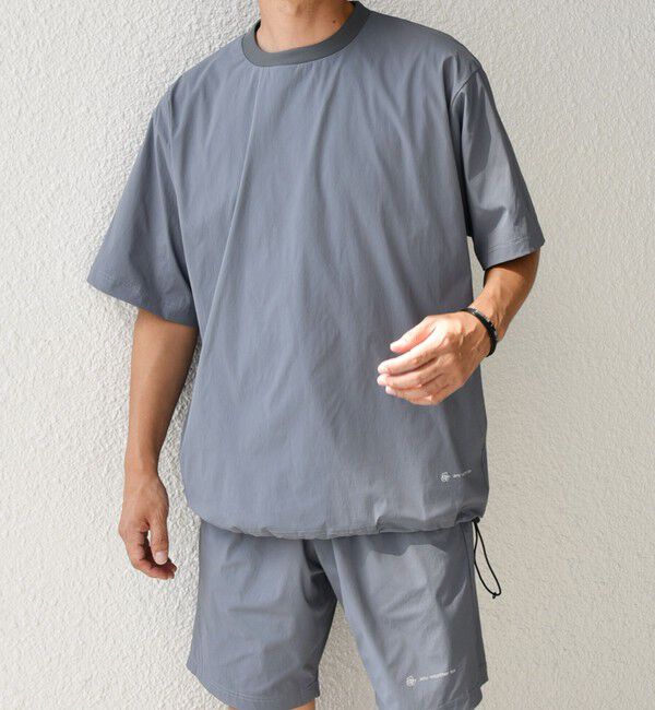 SHIPS any「【WEB限定】SHIPS any:ワッシャーナイロン スピンドル Tシャツ＋イージーショーツ セットアップ◆」|Tシャツ・カットソー|