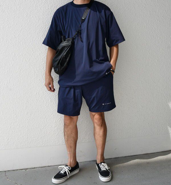 SHIPS any「【WEB限定】SHIPS any:ワッシャーナイロン スピンドル Tシャツ＋イージーショーツ セットアップ◆」|Tシャツ・カットソー|