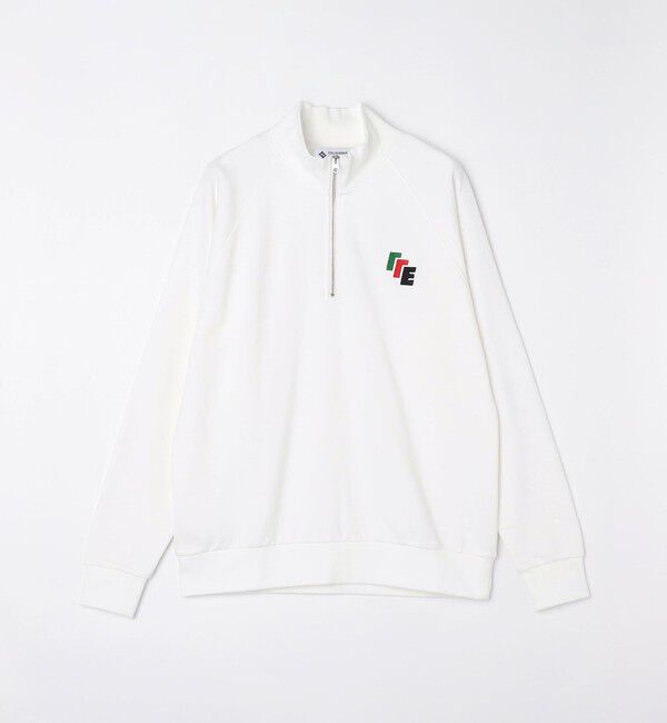 SHIPS「City Ambient Products: エンブロイダリー ハーフジップ スウェット」|スウェット・ジャージ|ホワイト
