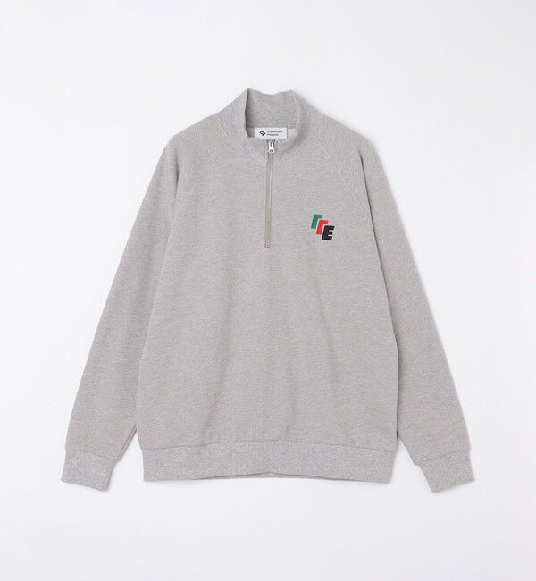 SHIPS「City Ambient Products: エンブロイダリー ハーフジップ スウェット」|スウェット・ジャージ|グレー