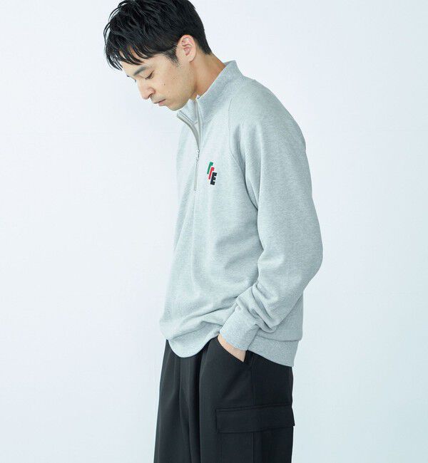 SHIPS「City Ambient Products: エンブロイダリー ハーフジップ スウェット」|スウェット・ジャージ|