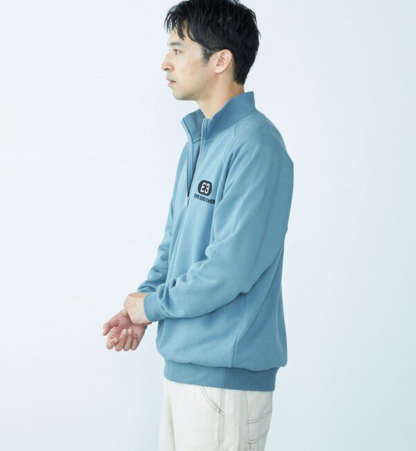 SHIPS「City Ambient Products: エンブロイダリー ハーフジップ スウェット」|スウェット・ジャージ|