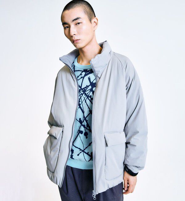 SHIPS「City Ambient Products:〈撥水〉ダブルポケット 中綿 スタンドカラー ブルゾン」|ブルゾン・スタジャン|