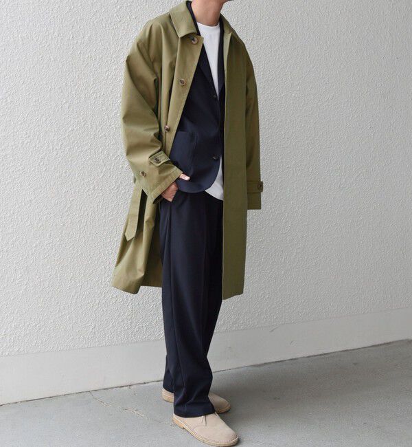 SHIPS any「SHIPS any: 〈撥水加工〉VENTOENE(R) コットン ギャバジン バルカラー コート◇」|ステンカラーコート|