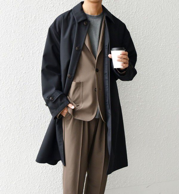 SHIPS any「SHIPS any: 〈手洗い可能〉RENU(R) ウール ギャバジン バルカラー コート◇」|ステンカラーコート|