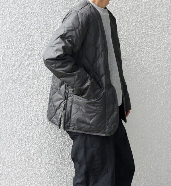 SHIPS any「【SHIPS any別注】TAION: 〈手洗い可能〉ダウンキルト スリット ボタン カーディガン◇」|ダウン|