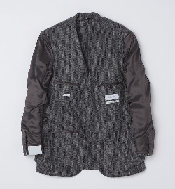 SHIPS「【SHIPS別注】CARUSO: AIDA ワイドラペル ウール ヘリンボーン ツイード ジャケット」|テーラードジャケット|