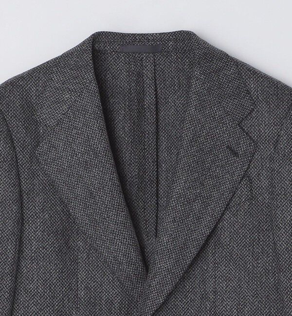 SHIPS「【SHIPS別注】CARUSO: AIDA ワイドラペル ウール ヘリンボーン ツイード ジャケット」|テーラードジャケット|