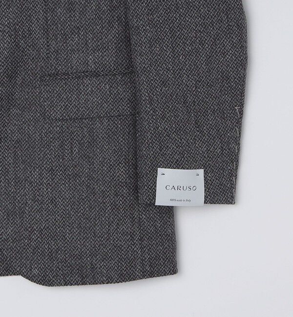 SHIPS「【SHIPS別注】CARUSO: AIDA ワイドラペル ウール ヘリンボーン ツイード ジャケット」|テーラードジャケット|