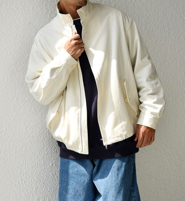 SHIPS any「【WEB限定】SHIPS any: オーバーサイズ コットン ギャバジン スピンドル トラック ブルゾン 24FW◇」|ブルゾン・スタジャン|