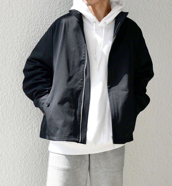 SHIPS any「【WEB限定】SHIPS any: オーバーサイズ コットン ギャバジン スピンドル トラック ブルゾン 24FW◇」|ブルゾン・スタジャン|