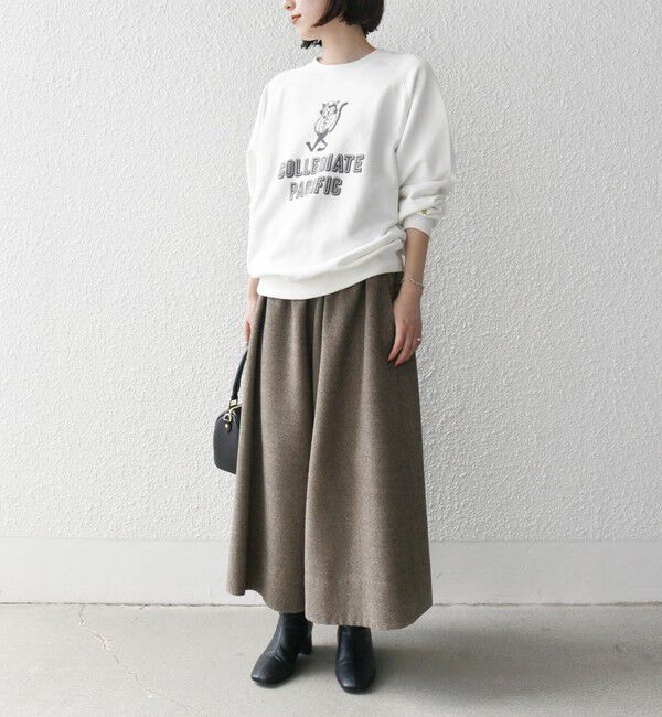 SHIPS any「SHIPS any:〈洗濯機可能〉ウールライク ギャザー キュロット パンツ」|キュロット|