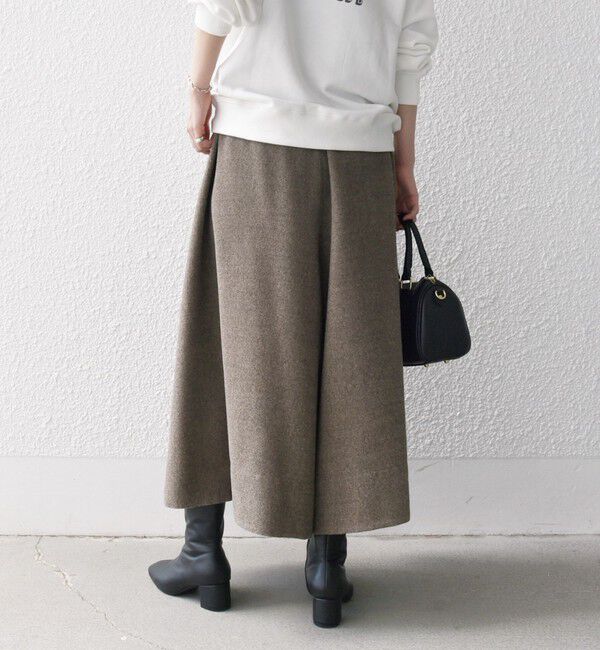 SHIPS any「SHIPS any:〈洗濯機可能〉ウールライク ギャザー キュロット パンツ」|キュロット|