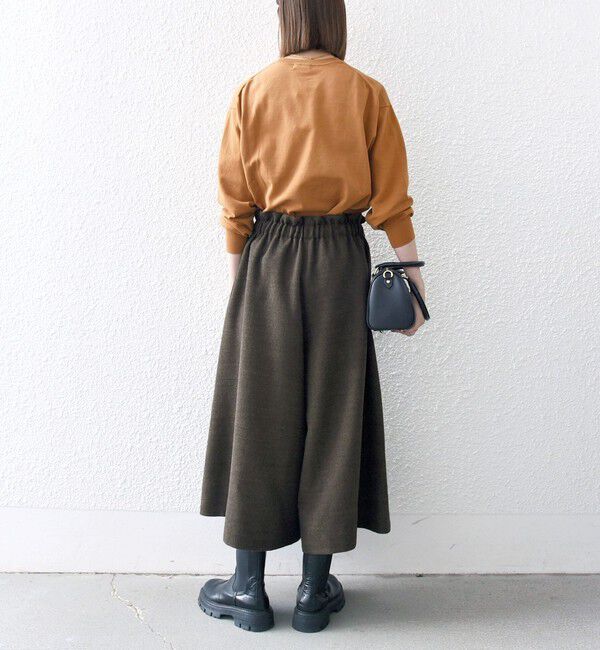 SHIPS any「SHIPS any:〈洗濯機可能〉ウールライク ギャザー キュロット パンツ」|キュロット|