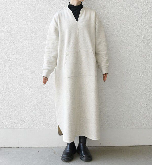 SHIPS any「【WEB限定】SHIPS any: USA コットン 裏起毛 ポケット スウェット ワンピース」|ワンピース|