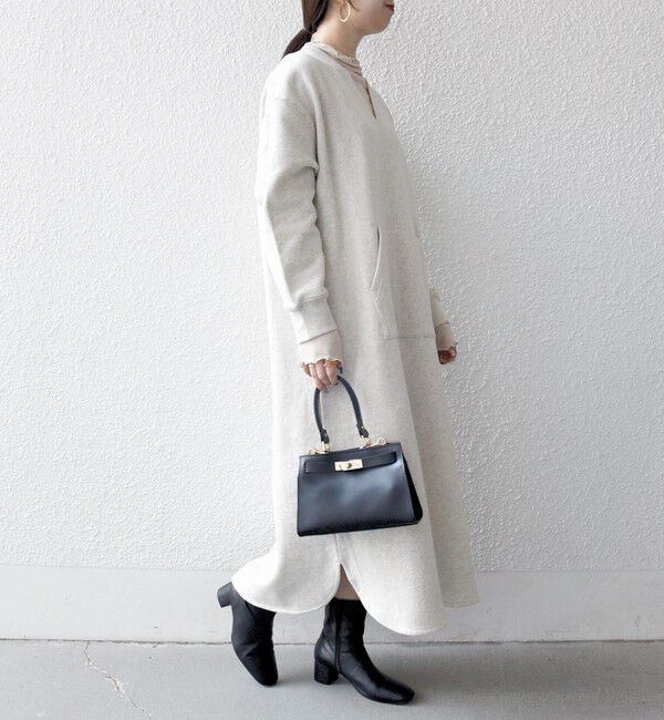 SHIPS any「【WEB限定】SHIPS any: USA コットン 裏起毛 ポケット スウェット ワンピース」|ワンピース|