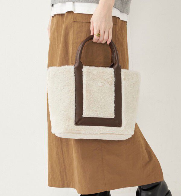 SHIPS Colors 「SHIPS Colors:フェイクファー 配色 トート バッグ◇」|トートバッグ|