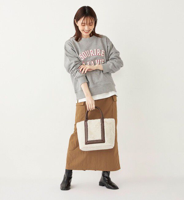 SHIPS Colors 「SHIPS Colors:フェイクファー 配色 トート バッグ◇」|トートバッグ|