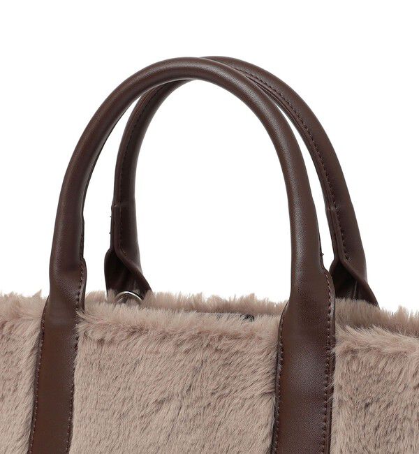 SHIPS Colors 「SHIPS Colors:フェイクファー 配色 トート バッグ◇」|トートバッグ|