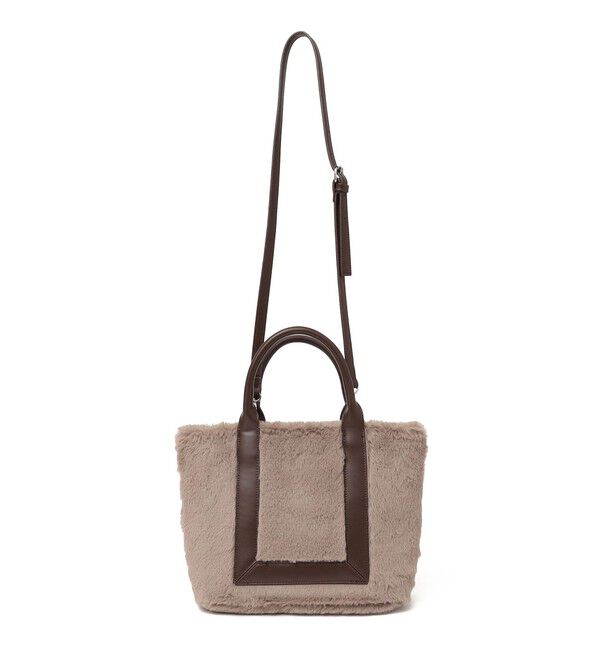 SHIPS Colors 「SHIPS Colors:フェイクファー 配色 トート バッグ◇」|トートバッグ|