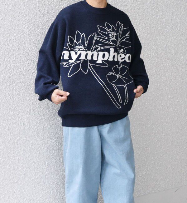 SHIPS any「SHIPS any: 〈手洗い可能〉フラワー ダブルジャガード プルオーバー ニット◇」|ニット・セーター|