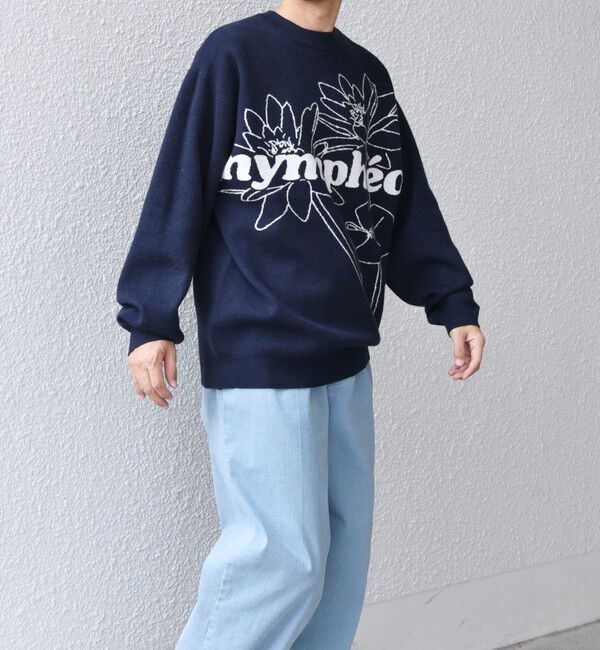 SHIPS any「SHIPS any: 〈手洗い可能〉フラワー ダブルジャガード プルオーバー ニット◇」|ニット・セーター|