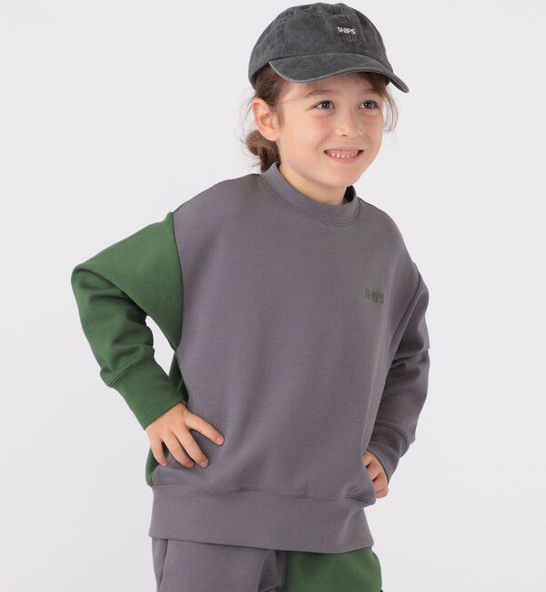 SHIPS KIDS「SHIPS KIDS:100～130cm / 2トーン スウェット」|スウェット・ジャージ|グレー系