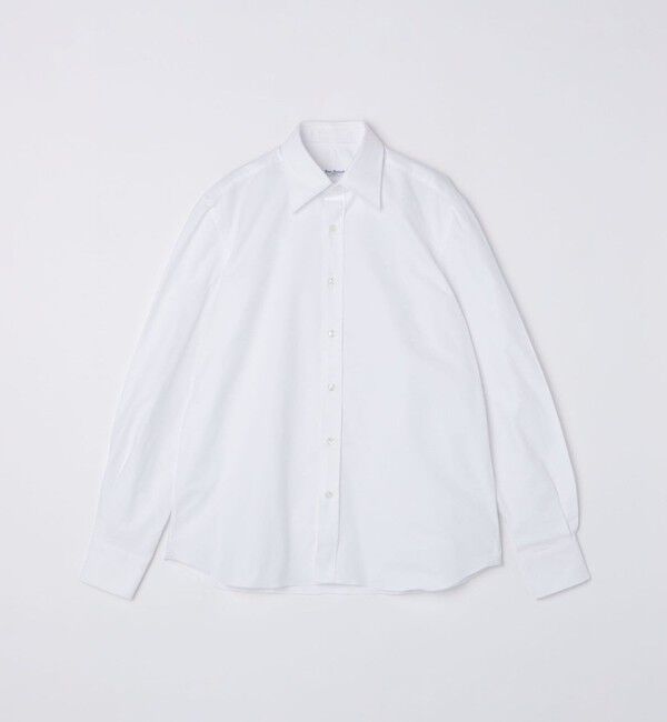 SHIPS「【SHIPS別注】Errico Formicola: ブラッシュドコットン レギュラーカラー シャツ」|シャツ・ブラウス|ホワイト