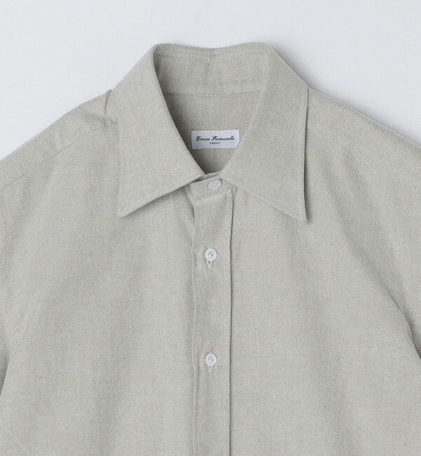 SHIPS「【SHIPS別注】Errico Formicola: ブラッシュドコットン レギュラーカラー シャツ」|シャツ・ブラウス|