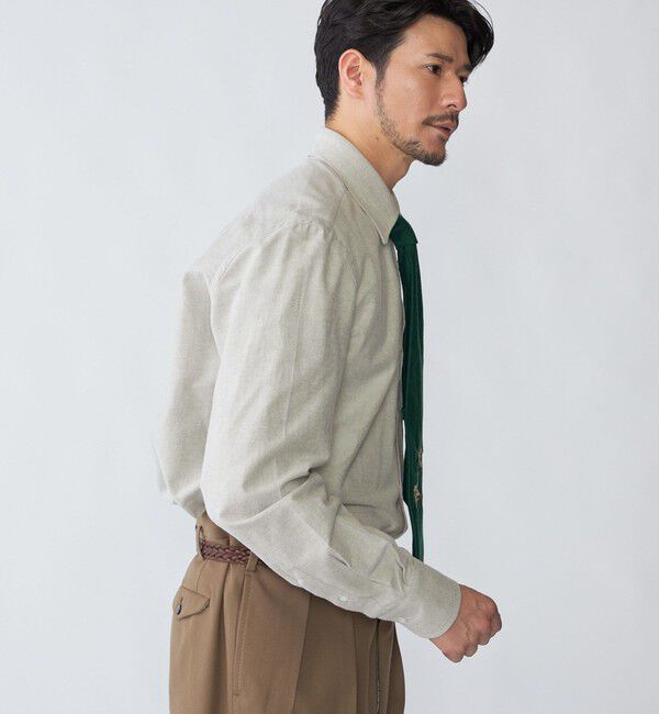 SHIPS「【SHIPS別注】Errico Formicola: ブラッシュドコットン レギュラーカラー シャツ」|シャツ・ブラウス|