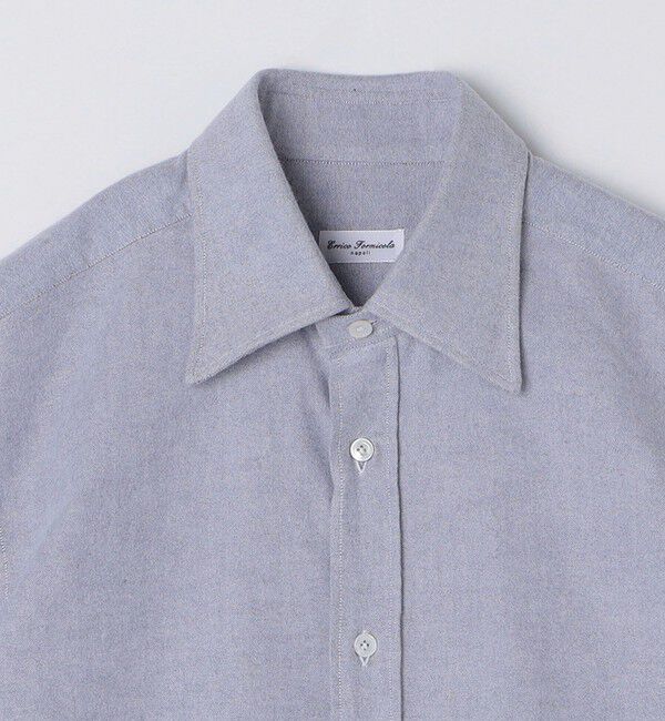 SHIPS「【SHIPS別注】Errico Formicola: ブラッシュドコットン レギュラーカラー シャツ」|シャツ・ブラウス|