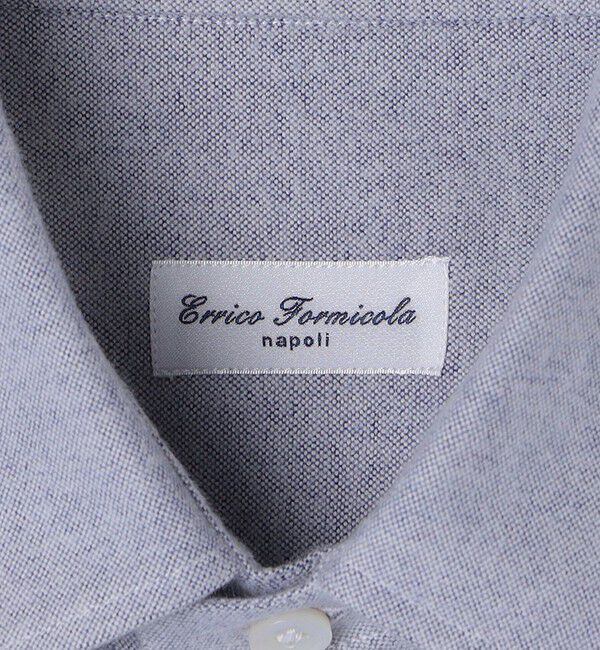 SHIPS「【SHIPS別注】Errico Formicola: ブラッシュドコットン レギュラーカラー シャツ」|シャツ・ブラウス|