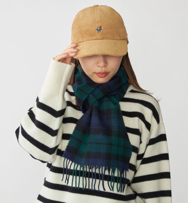 SHIPS「【WEB限定】SHIPS: ワンポイント ロゴ 刺繍 コーデュロイ オーバーフィット キャップ」|キャップ・キャスケット|ベージュ