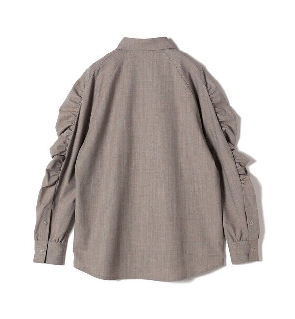 SHIPS for women「Wai＋:〈手洗い可能〉ウール混 ギャザー シャツ」|シャツ・ブラウス|