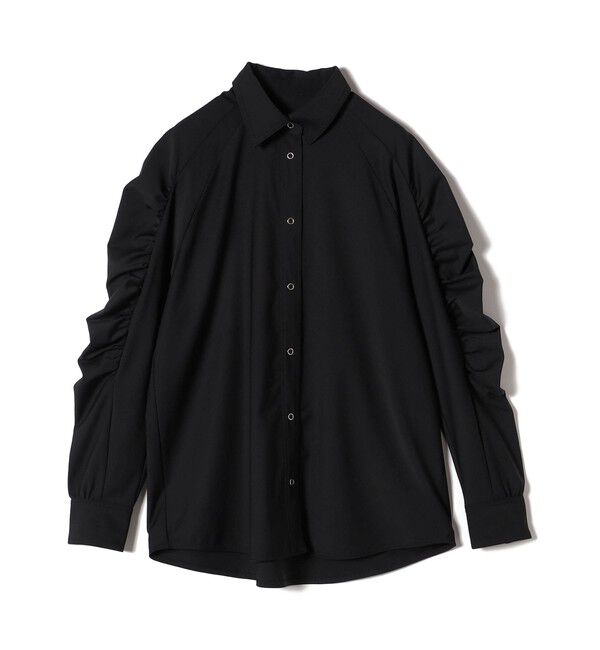 SHIPS for women「Wai＋:〈手洗い可能〉ウール混 ギャザー シャツ」|シャツ・ブラウス|