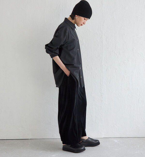 SHIPS for women「Wai＋:〈手洗い可能〉ウール混 ギャザー シャツ」|シャツ・ブラウス|