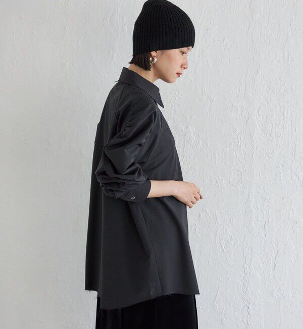 SHIPS for women「Wai＋:〈手洗い可能〉ウール混 ギャザー シャツ」|シャツ・ブラウス|