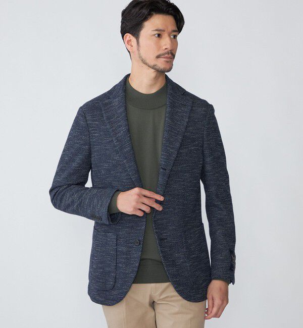 SHIPS「SHIPS: LANIFICIO ROMA メランジ ジャージー ジャケット」|テーラードジャケット|